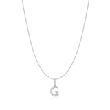 16"+3" Ania Haie Rhodium-Plated Sterling Silver Letter G Initial Necklace