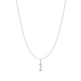 16"+3" Ania Haie Rhodium-Plated Sterling Silver Letter I Initial Necklace