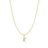 16"+3" Ania Haie Gold-Plated Sterling Silver Letter K Initial Necklace