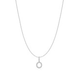 16"+3" Ania Haie Rhodium-Plated Sterling Silver Letter O Initial Necklace