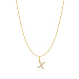 16"+3" Ania Haie Gold-Plated Sterling Silver Letter X Initial Necklace