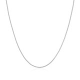 16"+2" Ania Haie Rhodium-Plated Sterling Silver Slim Curb Link Chain Necklace