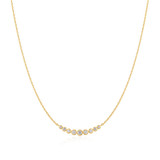 16"+2" Ania Haie Gold-Plated Sterling Silver Graduated Bezel-Set Necklace