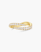 Ania Haie Gold-Plated Sterling Silver Spiral Pave Adjustable Ring
