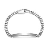 Men's 7.5" ID Rhodium-Plated Sterling Silver Cowboy Chain Bracelet by ETHOS - UB0029
