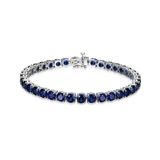 Men's Basic Lab-Created Sapphire Tennis Bracelet by ETHOS - UB0122