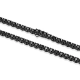 Additional view of Mens 20" Basic Gunmetal-Finish Sterling Silver Genuine Black Spinel Necklace by ETHOS - UN0050
