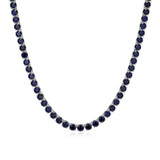 Men's Basic Lab-Created Sapphire Tennis Necklace by ETHOS - UN0122