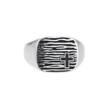 Additional view of Mens Timber Lab-Created Black Sapphire Signet Ring by ETHOS - UR0115