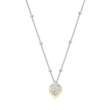 Charles Garnier Touch Of Gold Sterling Silver & 14K Gold Diamond Necklace CN0086