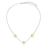 Charles Garnier Clover Gold/Rhodium-Plated Sterling Silver Cubic Zirconia Necklace CN0201