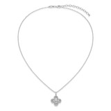 Charles Garnier Clover Rhodium-Plated Sterling Silver Cubic Zirconia Necklace CN0204