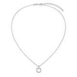 Charles Garnier Equestra Rhodium-Plated Sterling Silver Cubic Zirconia Necklace CN0211