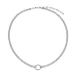 Charles Garnier Equestra Rhodium-Plated Sterling Silver Cubic Zirconia Necklace CN0213