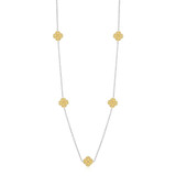 Charles Garnier Quilted Gold/Rhodium-Plated Sterling Silver Cubic Zirconia Necklace CN0220