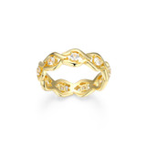 Charles Garnier Windsor Gold-Plated Sterling Silver Lab-Created White Sapphire Ring CR0190