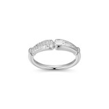 Charles Garnier Baguette Rhodium-Plated Sterling Silver Cubic Zirconia Ring CR0223