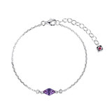 ELLE Jewelry Etoile Sterling Silver Lab-Created Sapphire Bracelet B10342CA