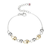 ELLE Jewelry Lock & Key Two-Tone Plated Sterling Silver Bracelet B10207YW