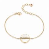 ELLE Jewelry Lucency Gold-Plated Sterling Silver Mother-of-Pearl Bracelet LB0300