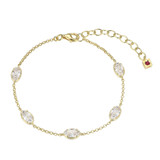 ELLE Jewelry Serenelle Gold-Plated Sterling Silver CZ Bracelet LB0268