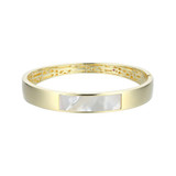 ELLE Jewelry Gold-Plated Sterling Silver Mother-of-Pearl Bangle Bracelet LB0236