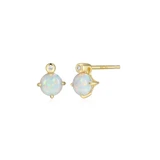 ELLE Gold-Plated Sterling Silver Lab-Created Opal Stud Earrings E10348OCTY