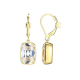 ELLE Jewelry Serenelle Gold-Plated Sterling Silver CZ Leverback Earrings LE0270