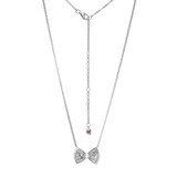 ELLE Jewelry Butterfly Sterling Silver Pearl Necklace LN0260
