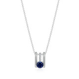 ELLE Jewelry Duchess Sterling Silver Lab-Created Sapphire Necklace LN0293