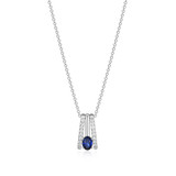ELLE Jewelry Duchess Sterling Silver Lab-Created Sapphire Necklace LN0294
