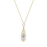 ELLE Jewelry Lustre 2.0 Gold-Plated Sterling Silver CZ Necklace LN0289