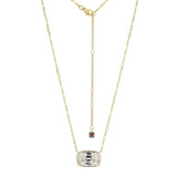 ELLE Jewelry Serenelle Gold-Plated Sterling Silver CZ Necklace LN0270