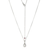 ELLE Jewelry Tulip Sterling Silver Cubic Zirconia Necklace LN0253