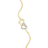M by Monte Luna Open Twin Heart Bolo 14K Yellow Gold-Plated Sterling Silver Bracelet BB0010Y