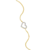 M by Monte Luna Open Heart Bolo 14K Yellow Gold-Plated Sterling Silver Bracelet BB0011Y
