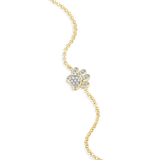 M by Monte Luna Paw Print Bolo 14K Yellow Gold-Plated Sterling Silver Bracelet BB0032Y