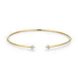 M by Monte Luna Four Cluster Lab-Created Diamond Flex Cuff 14K Yellow Gold-Plated Sterling Silver Bracelet BB0176Y