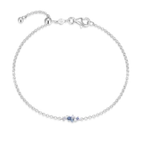 M by Monte Luna Scattered Ombre Lab-Created Sapphire & Lab-Created Diamond Bolo Rhodium-Plated Sterling Silver Bracelet BB0200W