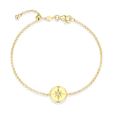 M by Monte Luna North Star Medallion Lab-Created Diamond Bolo 14K Yellow Gold-Plated Sterling Silver Bracelet BB0213Y
