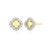 M by Monte Luna Clover Stud 14K Yellow Gold-Plated Sterling Silver Earrings BE0036Y