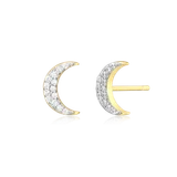 M by Monte Luna Crescent Stud 14K Yellow Gold-Plated Sterling Silver Earrings BE0042Y