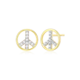 M by Monte Luna Peace Stud 14K Yellow Gold-Plated Sterling Silver Earrings BE0046Y