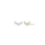 M by Monte Luna Chevron Stud 14K Yellow Gold-Plated Sterling Silver Earrings BE0051Y