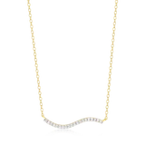 M by Monte Luna Wavy Bar Lab-Created Diamond 14K Yellow Gold-Plated Sterling Silver Necklace BN0212Y