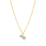 M by Monte Luna April Birthstone Lab-Created Diamond Mini Paperclip 14K Yellow Gold-Plated Sterling Silver Necklace BN0224Y