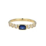 M by Monte Luna Lab-Created Blue Sapphire & Lab-Created Diamond 14K Yellow Gold-Plated Sterling Silver Ring BR0252Y