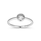 M by Monte Luna Bezel-Set Lab-Created Diamond Rhodium-Plated Sterling Silver Ring BR0258W