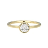 M by Monte Luna Bezel-Set Lab-Created Diamond 14K Yellow Gold-Plated Sterling Silver Ring BR0258Y