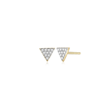 Charles Garnier 14K Gold Diamond Triangle Stud Earrings - 0.1 ctw